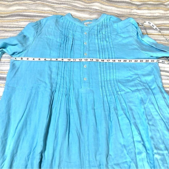 Free People x CP Shades Yoko Tunic long sleeve tunic dress in blue Sz L - Picture 12 of 16